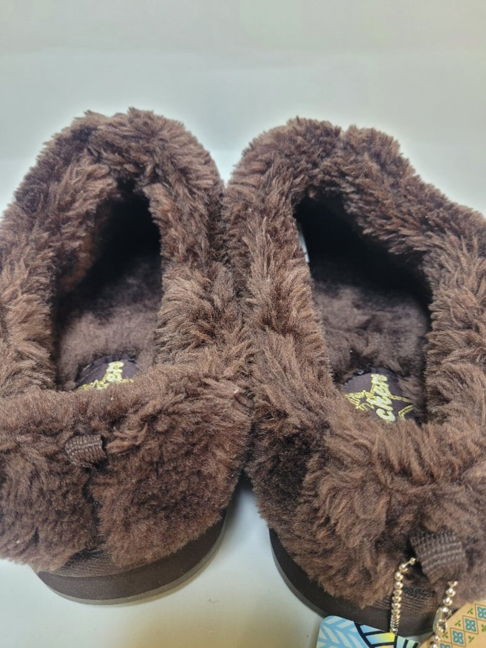 Skechers Blissful Knits Brown Knit Faux Fur Slipper Mules Womens 8 Slip Ons - Picture 5 of 8